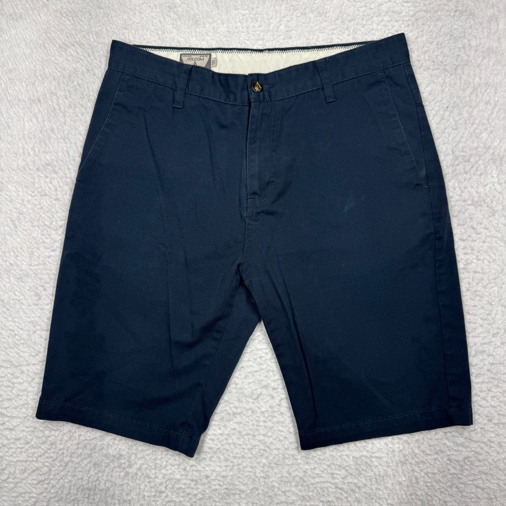 Volcom Chino Casual Shorts Navy Blue Men's Size 31x10